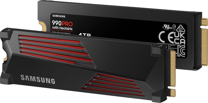 Накопичувач SSD Samsung M.2 4TB PCIe 4.0 990PRO + радіатор MZ-V9P4T0CW фото
