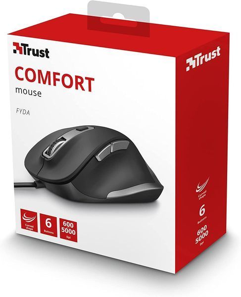 Миша Trust Fyda ComFortable ECO, USB-A, чорно-сірий 24728_TRUST фото
