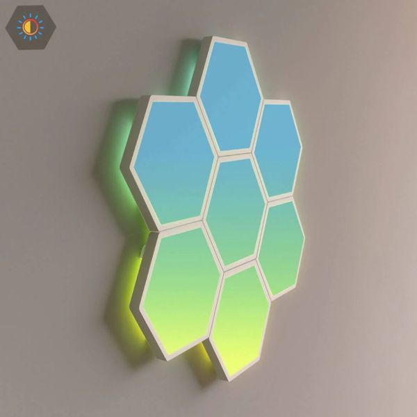 Набір настінних світильників Govee H6061 Glide Hexa Light Panels, 10шт, RGBIC, WI-FI/Bluetooth, білий B6061301 фото