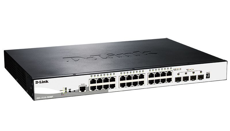 Комутатор 24xGE PoE, 4xSFP+, SmartPro D-Link DGS-1510-28XMP DGS-1510-28XMP фото
