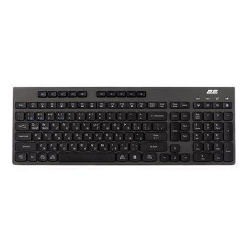 Клавіатура мембранна 2E KS280 120key, WL/BT, EN/UK, silent, чорно-сіра 2E-KS280WBGR_UA фото