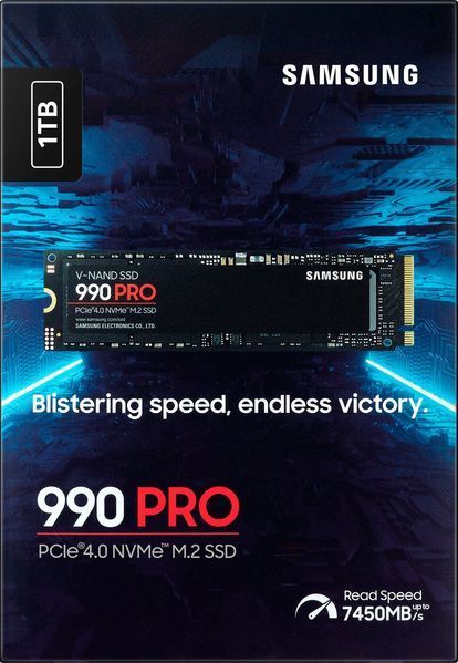 Накопичувач SSD Samsung M.2 1TB PCIe 4.0 990PRO MZ-V9P1T0BW фото