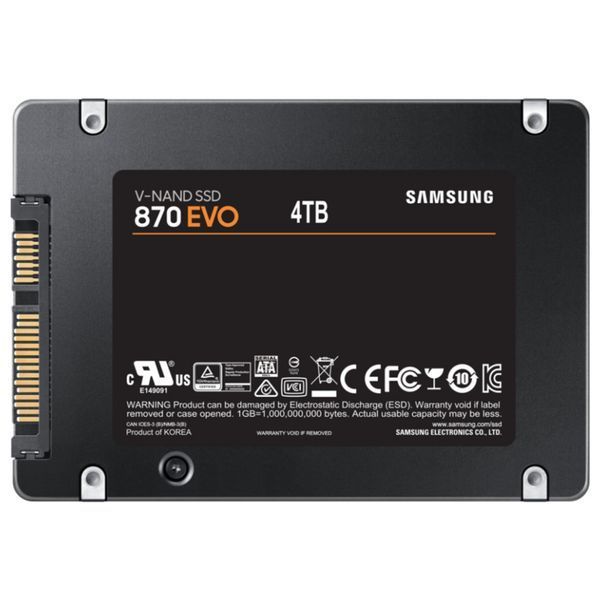 Накопичувач SSD Samsung 2.5" 4TB SATA 870EVO MZ-77E4T0BW фото