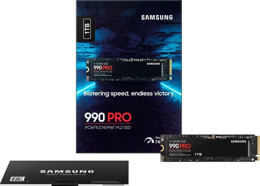 Накопичувач SSD Samsung M.2 1TB PCIe 4.0 990PRO MZ-V9P1T0BW фото