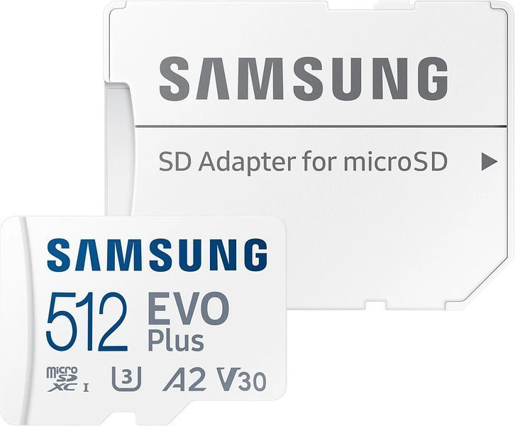 Карта памяти Samsung microSDXC 256GB C10 UHS-I R130MB/s Evo Plus + SD MB-MC512SA/EU фото