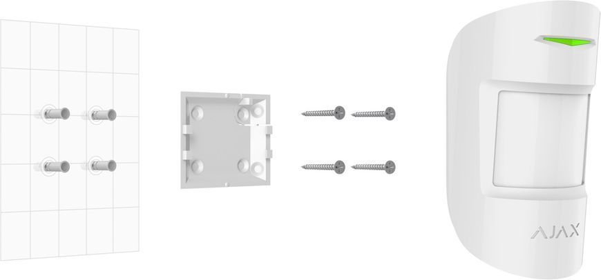 Комплект охранной сигнализации Ajax StarterKit 2, hub2, motionprotect, doorprotect, spacecontrol, jeweller, беспроводной, белый 000023480 фото