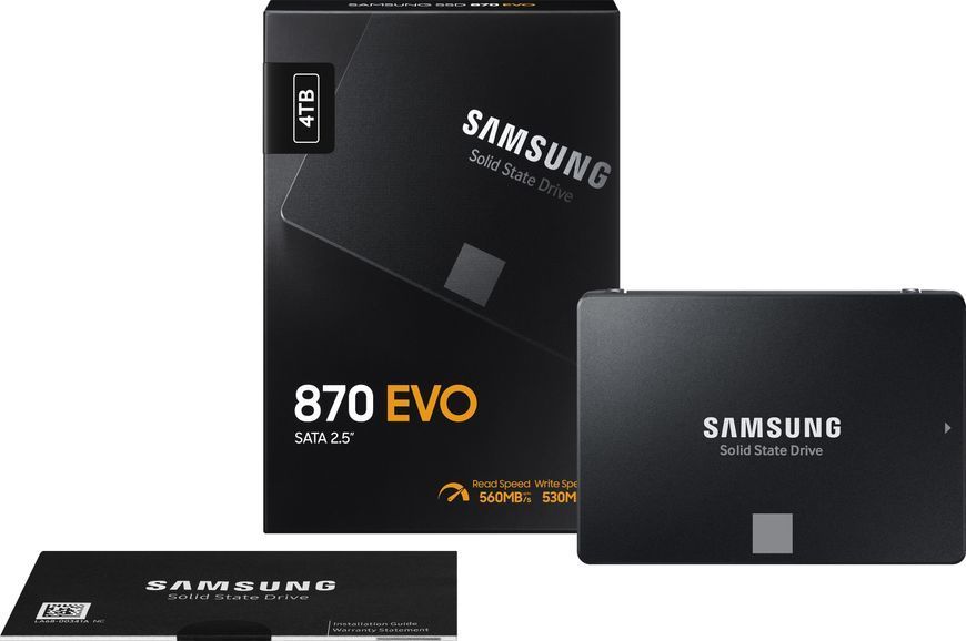 Накопичувач SSD Samsung 2.5" 4TB SATA 870EVO MZ-77E4T0B/EU фото