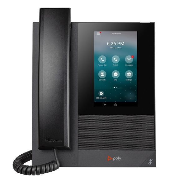 SIP-телефон Poly CCX 400, RJ9, USB, сертификат Microsoft Teams, PoE, черный 848Z8AA фото