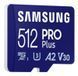 Карта памяти Samsung microSDXC 512GB C10 UHS-I R180MB/s PRO Plus + SD MB-MD512SB/WW фото 3
