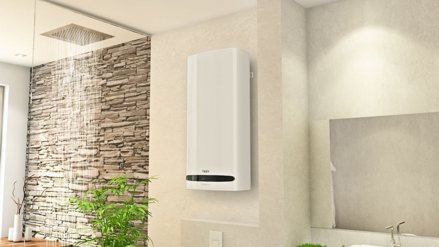 Водонагрівач електр. TESY Bellislimo Cloud плаский GCR 802722 E31 ECW Wi-Fi, 80л, 2,2кВт, ун. монтаж, електр. кер-ння, B, білий 304606 фото