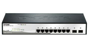 Коммутатор 8xGE, 2xSFP WebSmart D-Link DGS-1210-10 DGS-1210-10 фото