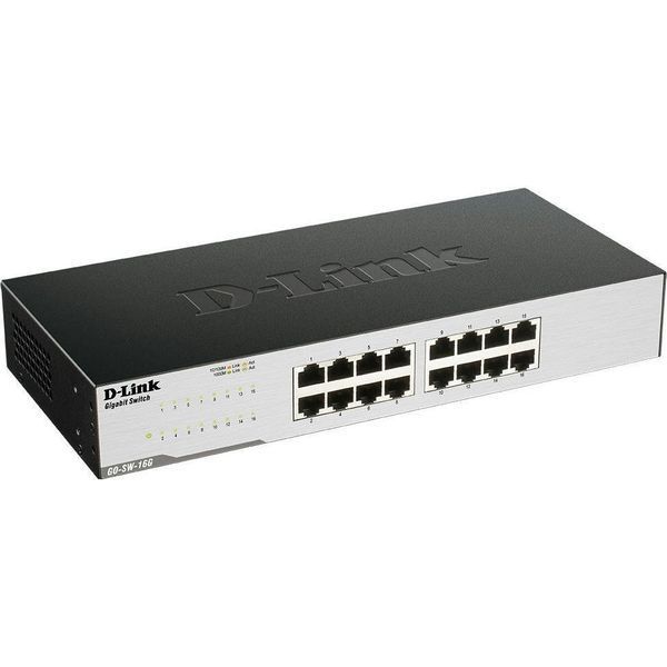 Комутатор 16xGE, Desktop, Некерований D-Link GO-SW-16G GO-SW-16G фото