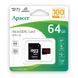 Карта пам'яті Apacer microSD 64GB C10 UHS-I R100MB/s + SD AP64GMCSX10UB-R фото 2