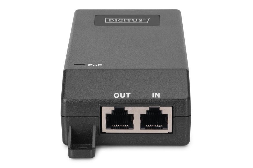 PoE-Інжектор DIGITUS PoE+ 802.3at, 10/100/1000 Mbps, Output max. 48V, 30W, чорний DN-95103-3 фото