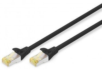Патч-корд DIGITUS CAT 6A S-FTP, 3м, AWG 26/7, LSZH, чорний DK-1644-A-030/BL фото