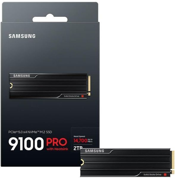Накопичувач SSD Samsung M.2 2TB PCIe 5.0 9100PRO+ радіатор MZ-VAP2T0CW фото
