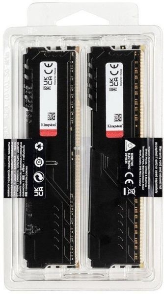 Память ПК Kingston DDR4 32GB KIT (16GBx2) 3200 FURY Beast KF432C16BB1K2/32WP фото