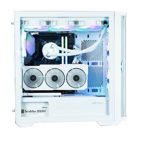 Корпус Zalman Z10 Duo без БП 2xUSB3.0, 1xUSB Type-C 3x140мм ARGB, 1x120мм ARGB VGA 395мм LCS ready TG Side Panel EATX белый Z10DUOWHITE фото
