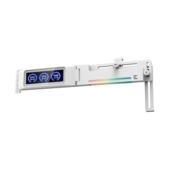 Держатель VGA с дисплеем Zalman ZM-VS3 DS, 5V 3Pin ARGB, USB 9Pin ARGB, белый ZM-VS3DSWHITE фото