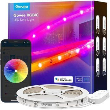 Стрічка світлодіодна розумна Govee H612A Strip Light S With Protective Coating, 5м, RGBICW, WI-FI/Bluetooth, білий H612ACD1 фото
