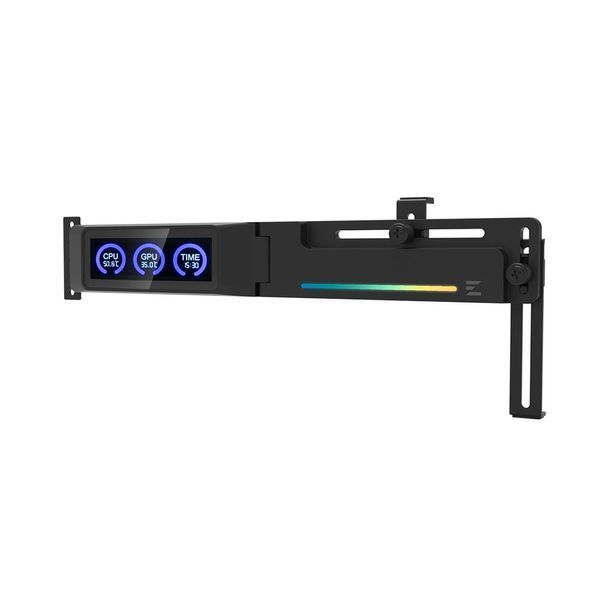 Держатель VGA с дисплеем Zalman ZM-VS3 DS, 5V 3Pin ARGB, USB 9Pin ARGB, чёрный ZM-VS3DSBLACK фото