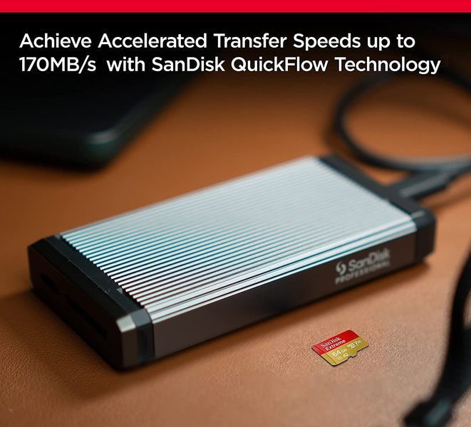 Карта памяти SanDisk microSD 128GB C10 UHS-I U3 R190/W90MB/s Extreme V30 + SD SDSQXAA-128G-GN6MA фото