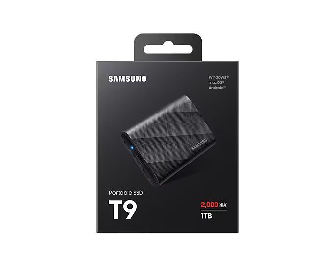 Портативний SSD Samsung 1TB USB 3.2 Gen 2 Type-C T9 MU-PG1T0B/EU фото