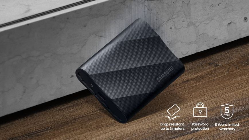 Портативний SSD Samsung 1TB USB 3.2 Gen 2 Type-C T9 MU-PG1T0B/EU фото