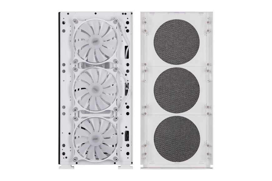 Корпус 2E GAMING Vertex GI01W без БП 2xUSB3.0, 1xUSBType-C 3x140мм ARGB, 1x120мм ARGB VGA 380мм LCS ready контроллер с пультом TG Side Panel EATX белый 2E-GI01W фото