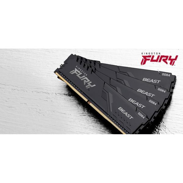 Память ПК Kingston DDR4 16GB KIT (8GBx2) 3200 FURY Beast KF432C16BBK2/16 фото