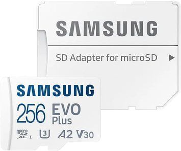 Карта пам'яті Samsung microSD 256GB C10 UHS-I R130MB/s Evo Plus + SD MB-MC256SA/EU фото