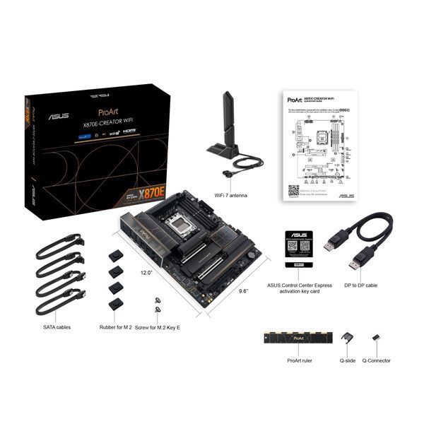Материнcкая плата ASUS PROART X870E-CREATOR WIFI sAM5 X870E 4xDDR5 M.2 HDMI WiFi BT ATX 90MB1IG0-M0EAY0 фото