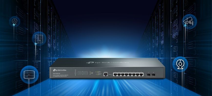 Комутатор TP-LINK 8x2.5GE (8xPoE), 2x10GE SFP+, 240Вт, Керований L2 TP-Link SG3210XHP-M2 SG3210XHP-M2 фото