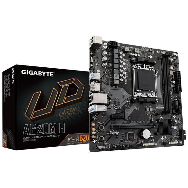 Материнська плата GIGABYTE A620M H sAM5 H620M 2xDDR5 M.2 HDMI DP mATX A620M_H фото