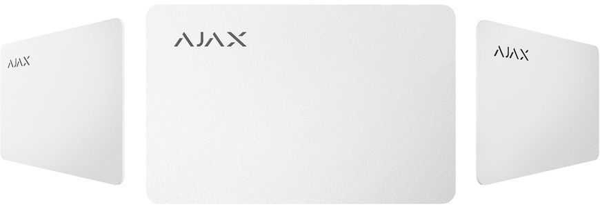Карточка Ajax Pass 1шт, Jeweller, бесконтактная, белый AP1PW фото