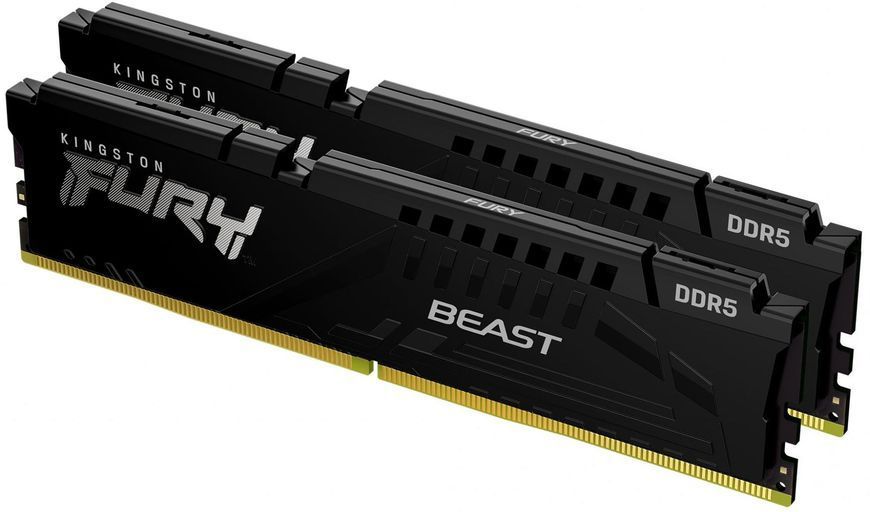Память ПК Kingston DDR5 16GB KIT (8GBx2) 6000 FURY Beast Black EXPO KF560C36BBEK2-16 фото