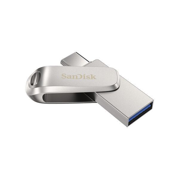Накопичувач SanDisk 32GB USB 3.1 Type-A + Type-C Dual Drive Luxe Срібний SDDDC4-032G-G46 фото