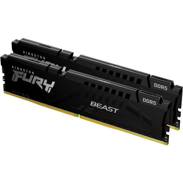 Память ПК Kingston DDR5 32GB KIT (16GBx2) 5600 FURY Beast KF556C40BBK2-32 фото