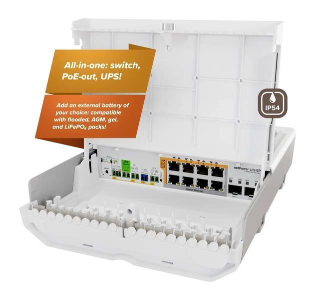 Комутатор MikroTik Cloud Smart Switch MikroTiK CSS610-8P-2S+OUT CSS610-8P-2S+OUT фото