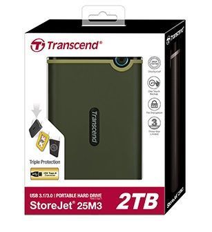 Портативный жесткий диск Transcend 2TB USB 3.1 StoreJet 25M3 Зелёный TS2TSJ25M3G фото