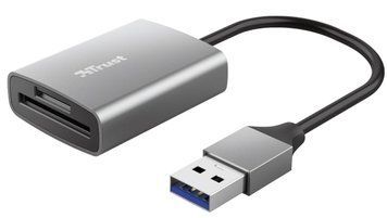 Кардрідер Trust Dalyx USB-A 3.2 > SD/microSD, Алюміній, 0.08м, Сірий 24135_TRUST фото