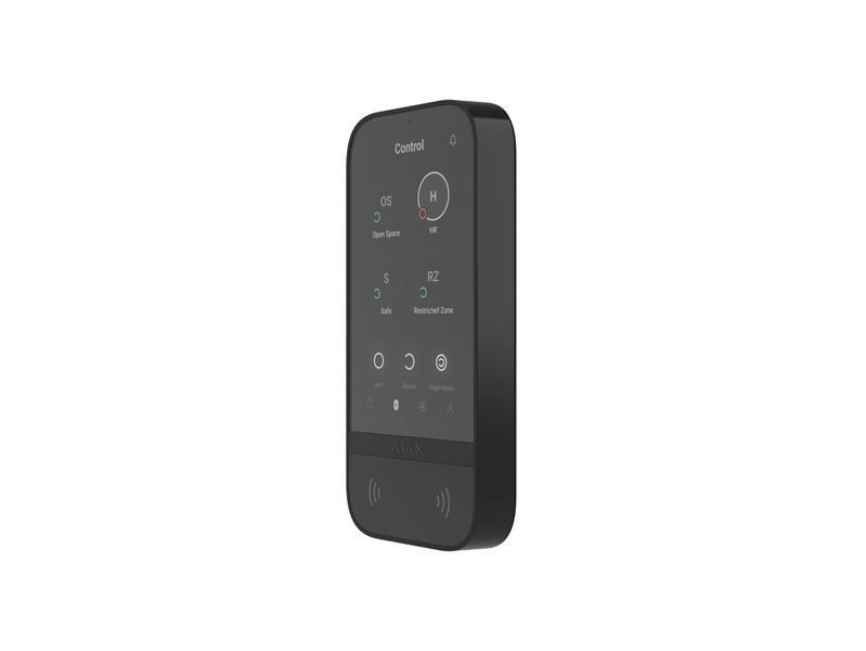 Клавиатура с сенсорним дисплеем Ajax KeyPad TouchScreen, jeweller, беспроводной, черный 000034513 фото