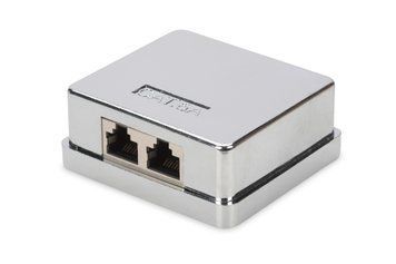Настенная розетка DIGITUS CАТ 6A STP 2xRJ45, 8P8C, для внешней проводки DN-93713 фото