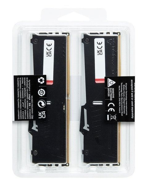 Память ПК Kingston DDR5 64GB KIT (32GBx2) 5200 FURY Beast RGB KF552C40BB2AK2-64 фото