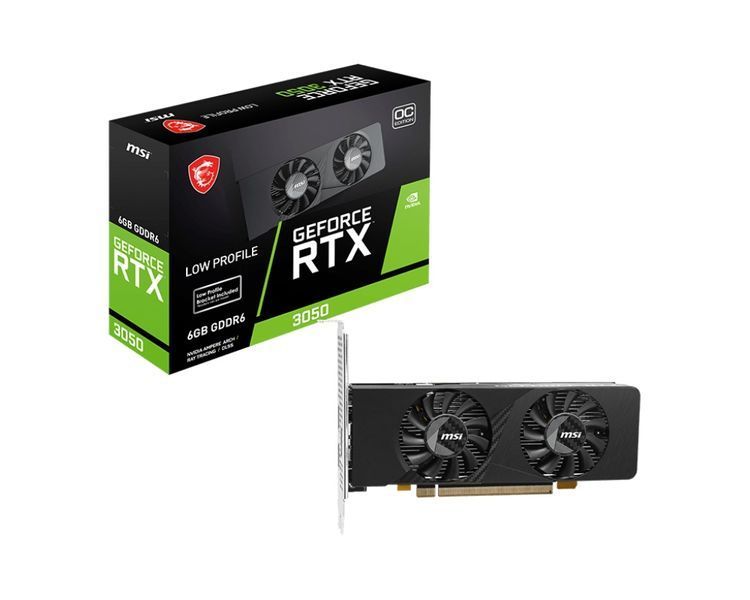 Видеокарта MSI GeForce RTX 3050 6GB GDDR6 LP E OC 912-V812-213 фото