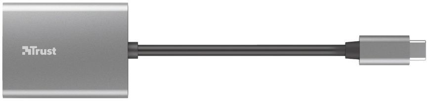 Кардрідер Trust Dalyx USB-С > SD/microSD, Алюміній, 0.08м, Сірий 24136_TRUST фото