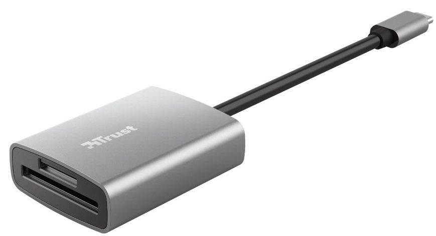 Кардрідер Trust Dalyx USB-С > SD/microSD, Алюміній, 0.08м, Сірий 24136_TRUST фото