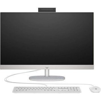 Комп'ютер персональний моноблок HP All-in-One 27" FHD IPS AG, Intel U7-155U, 16GB, F1TB, UMA, WiFi, кл+м, DOS, білий AE0Q1EA фото