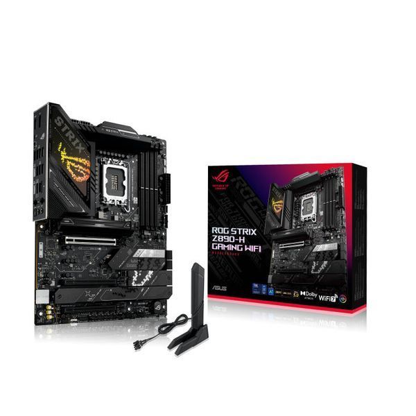 Материнcкая плата ASUS ROG STRIX Z890-H GAMING WIFI s1851 Z890 4xDDR5 M.2 HDMI DP Wi-Fi BT ATX 90MB1K20-M0EAY0 фото