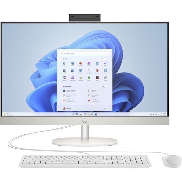 ПК Моноблок HP All-in-One 27" FHD IPS AG, Intel U7-155U, 16GB, F1TB, UMA, WiFi, кл+м, DOS, білий AE0Q1EA фото